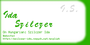 ida szilczer business card